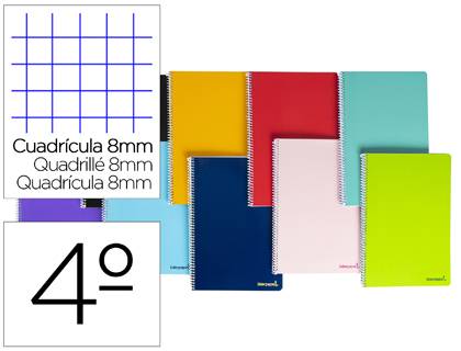 Bloc Liderpapel Cuarto Smart Cuadricula 8 Mm Tapa Blanda 60 Gr 090