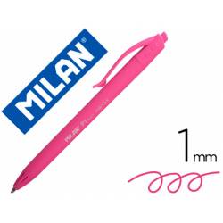 Bolígrafo retráctil milán P1 de color rosa 1 mm