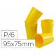 Vaso ABS amarillo 95x75 mm con borde grueso redondeado