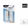 Retenedor de puertas Plico Plástico Blanco Blister 2U