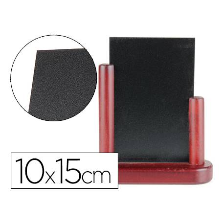 Pizarra sobremesa Liderpapel negra doble cara de madera 10x15 cm