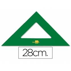 Escuadra acrilica Liderpapel 28cm color Verde