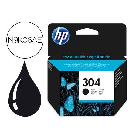 Cartucho HP N.304 color negro N9K06AE (900072) - Materialescolar.es