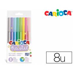 Rotulador Carioca Pastel Pack 8 Colores surtidos