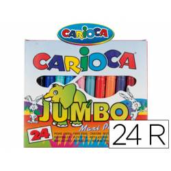 Rotulador Carioca Jumbo grueso lavable caja 24 rotuladores