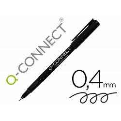 Rotulador Q-Connect punta de fibra color negro 0.4 mm