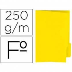 Subcarpeta cartulina color amarillo con pestaña derecha tamaño folio