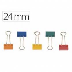 Pinza metalica marca Q-Connect N.2 Colores Surtidos Reversible 24 mm