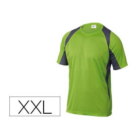 Camiseta manga corta DeltaPlus color verde talla XXL