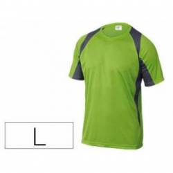 Camiseta manga corta DeltaPlus color verde talla L