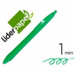 Boligrafo Gummy Touch 1mm Retractil Verde marca Liderpapel