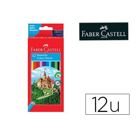 Lapices de colores Faber-Castell hexagonal caja 12 unidades + sacapuntas