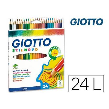 Lapices de colores intensos Giotto hexagonales 24 unidades