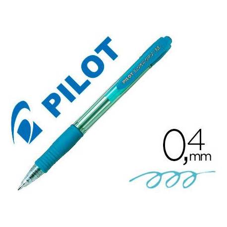 Boligrafo Pilot Super Grip Celeste tinta azul 0,4 mm