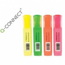Rotuladores fluorescentes Q-Connect Bolsa 4 colores