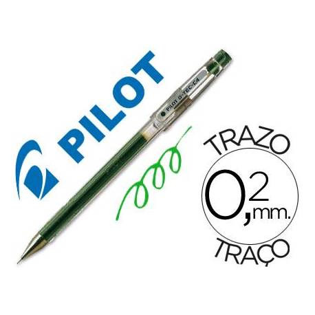Boligrafo marca Pilot punta aguja 0,2 mm g-tec-c4 verde