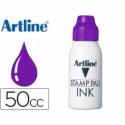Tinta tampon marca Artline violeta de 50 cc
