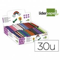 Plastilina Liderpapel colores surtidos caja 30 unidades 50 gr