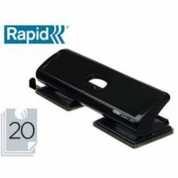 Taladrador Rapid FC20/4 negro capacidad para 20 hojas