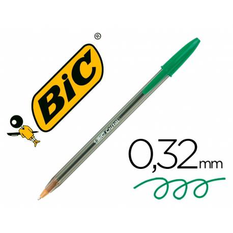 Boligrafo Bic Cristal color verde 0,4 mm