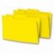 Subcarpeta cartulina color amarillo con pestaña central tamaño folio