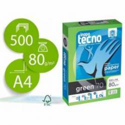 Papel fotocopiadora Tecno Green 100% reciclado A4 80 gr