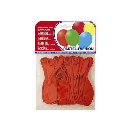 Globos Pastel Rojo Bolsa de 20 unidades