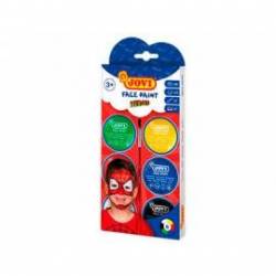 Crema maquillaje para la cara Jovi Heroe Colores surtidos Pack de 6 botes + accesorios