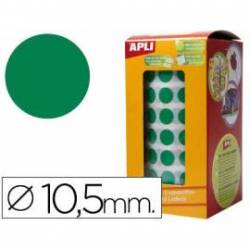 Gomets Apli circulares color verde 10,5mm