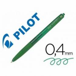 Boligrafo Pilot Super Grip G Verde 0.4mm retráctil