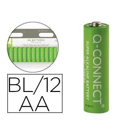 Pila Q-Connect Alcalina AA Blister de 12 unidades