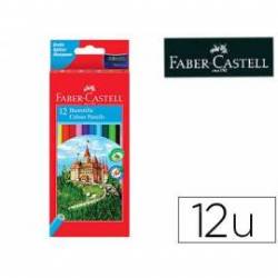 Lapices de colores Faber-Castell hexagonal caja 12 unidades + sacapuntas