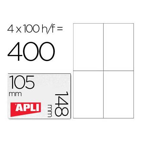 Etiquetas Adhesivas marca Apli 105 x 148 mm