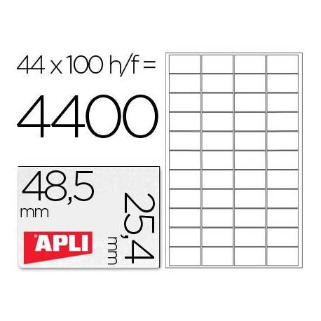 Etiquetas Adhesivas marca Apli 48,5 x 25,4 mm