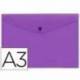 Carpeta sobre Liderpapel cierre broche violeta Din A3