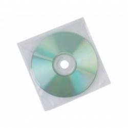 Funda de polipropileno CD/DVD Q-Connect. Funda con solapa -pack de 50 unidades. 