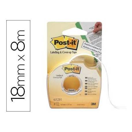 Cinta adhesiva de ocultar marca Post-it ® 18 mt x 8 mm