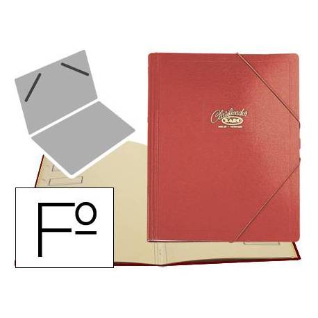 Carpeta clasificadora de cartón compacto Saro 275 x 360 mm Rojo