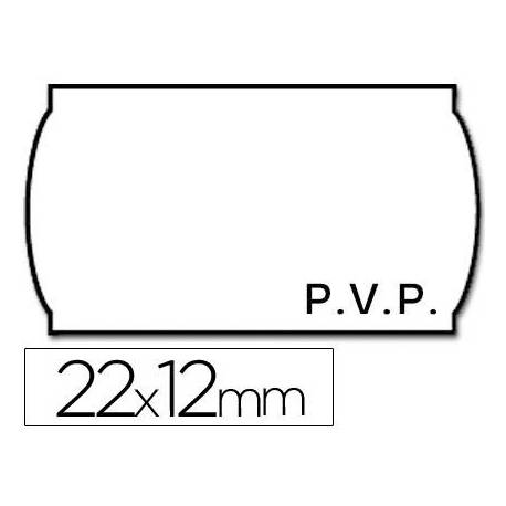Rollo Etiquetas adhesivas marca Meto PVP 22 x 12