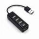 MINI-HUB EWENT 4 PUERTOS USB 2.0 COLOR NEGRO