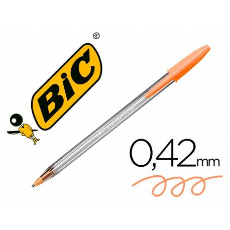 Boligrafo Bic Cristal Fun 1,6 mm Color Naranja