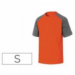Camiseta manga corta Deltaplus de color Naranja y Gris Talla S