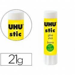 Pegamento en barra marca UHU de 21 gr