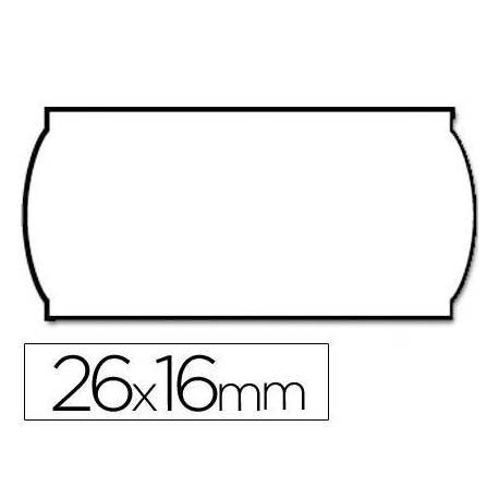 Etiquetas marca Meto onduladas 26 x 16 mm rollo de 1200 etiquetas