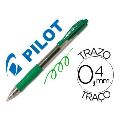 Boligrafo Pilot G-2 Verde 0,4 mm