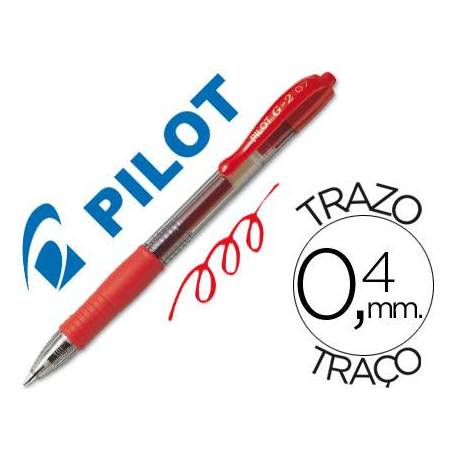 Boligrafo Pilot G-2 color Rojo 0,4 mm