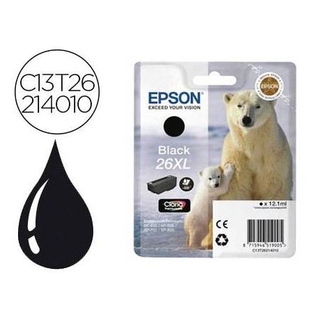 INK-JET EPSON T2621XL EXPRESSION XP-600 / 605 / 700 / 800 NEGRO - 500 PAG -