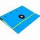 Carpeta con recambio Antartik A4 4 anillas 40 mm de Carton forrado color Azul y solapa