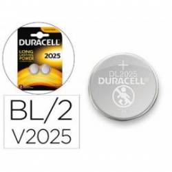 Pila alcalina boton Duracell CR2025 Blister 2 unidades