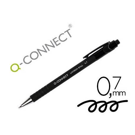 Boligrafo retractil Q-Connect Color Negro 0,7 mm